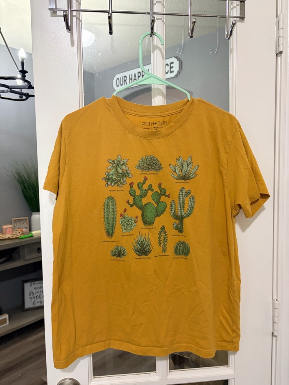 Fifth Sun Mustard Cactus & Succulent Graphic Tee